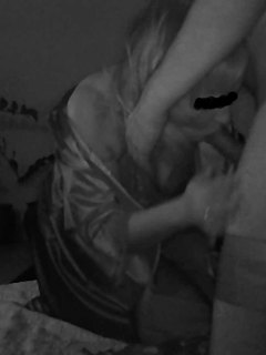 wife blowjob and showing tits