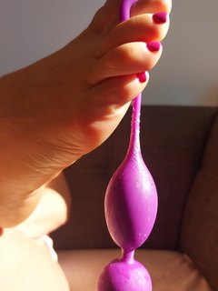 Playing with my purple💜 toys